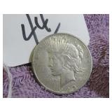 1922-S PEACE SILVER DOLLAR, GOOD