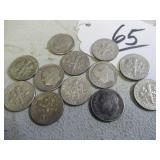 1957, (3) 1957-D, (4) 1958-D, (3) 1959-D, GOOD