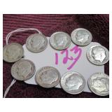 SILVER ROOSEVELT DIME - (2) 1951-P, CIRCULATED