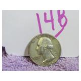 SILVER WASHINGTON QUARTER - 1964-P, GOOD