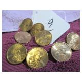 2000-P (8) SACAGAWEA DOLLAR, VG