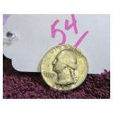 1952 SILVER QUARTER - US, CIRCULATED