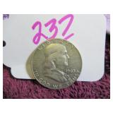 1963-D SILVER FRANKLIN HALF DOLLAR, GOOD