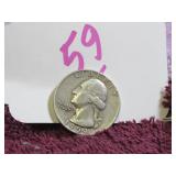 1959-D SILVER QUARTER - US, CIRCULATED