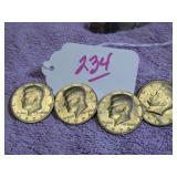 LOT OF 2 1971-D, (2) 1974-P KENNEDY HALF DOLLAR