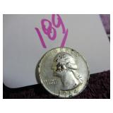 SILVER WASHINGTON QUARTER - 1964-P, GOOD
