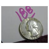 SILVER WASHINGTON QUARTER - 1964-P, GOOD