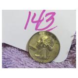 SILVER WASHINGTON QUARTER - 1964-P, GOOD