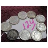 SILVER ROOSEVELT DIME - (9) 1964-D