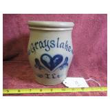 2001 ROWE POTTERY STONEWARE CROCK - GRAYSLAKE...