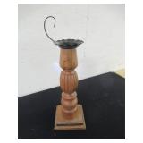 OAK WOOD CANDLE STAND - 26'H