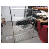 4-TIER CHROME METAL SHELVING - 54'H X 36'W X 15'D