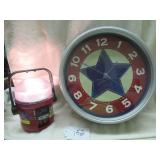 WALL CLOCK & FOCUSING LAMP - BOTH WORK
