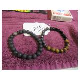 LAVA STONE & TRIPLE STONE BEADED BRACELETS
