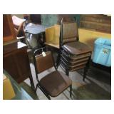(6) CUSHIONED STACKING CHAIRS