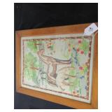 VTG NEEDLEPOINT EMBROIDERY - HORSES, FLOWERS, &...
