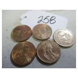 (3) 2OOO-P SACAGAWEA DOLLAR COINS + MADISON +...