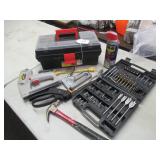 BOX LOT: TOOLS, STANLEY ELECTRIC STAPLER &...