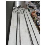 (3) PLANT HANGERS, BLACK METAL CAT, WEATHERVANE