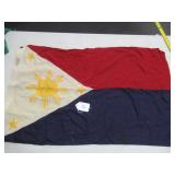 VTG PHILIPPINES FLAG COTTON - 35'W X 22'H