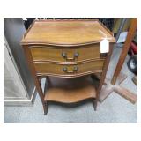 VTG NIGHTSTAND - 2-DRAWERS - BRASS PULLS - 28'H...
