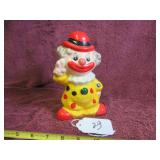 1960S CHALKWARE CLOWN BANK - HANDPAINTED