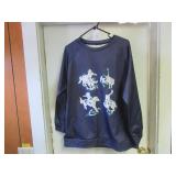 CREWNECK SWEATSHIRT - LARGE - 4 BRONC RIDING...