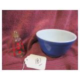 PYREX #41 BLUE MIXING BOWL & RED POLKA DOT...