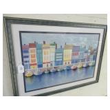 'HARBOR IN HARMONY' PRINT - IN FRAME: 36.5'W X...