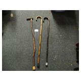 (3) VARIOUS WOOD WALKING CANES