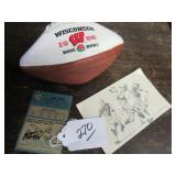 BART STARR #79 CARD CRAZY LEGS HIRSCH AUTOGRAPH...