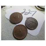 1942 UK FARTHING + 1942 CANADIAN 1-CENT COINS +...