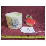 SNOOPY PENCIL SHARPENER & OLD SPICE SHAVING MUG