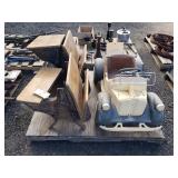 (2) Vintage School Desks & Toy Car