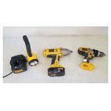 DeWalt Cordless Drill, Wrench, Light, Charger