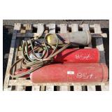 (3) Acetylene Bottles, Torch, Gauge, Hose