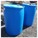 (2) 55-Gallon Plastic Barrels