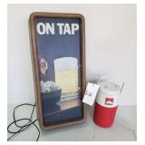 Coleman Drink Cooler & Miller Beer Sign