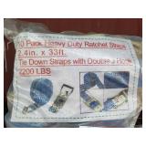(10) Heavy Duty Ratchet Straps 2.4'x33'