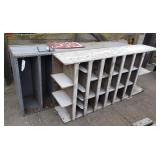 Wood Bin Cabinet & Metal Cabinet