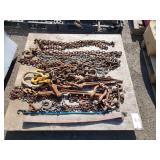 Pallet of Chains & Binders & Lifting Chain