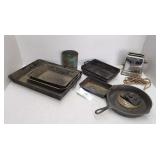 Assorted Baking Pans & Vintage Toaster