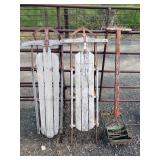 (2) Vintage Runner Sleds & Rototiller