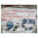 (10) Heavy Duty Ratchet Straps 2.4'x33'