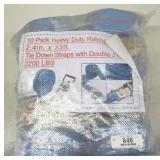 (10) Heavy Duty Ratchet Straps 2.4'x33'