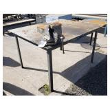 Metal Shop Table w/6' No. 3C Vise