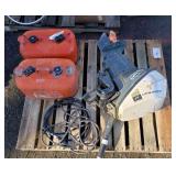 Johnson 9.5HP Boat Motor & (2) Gas Cans