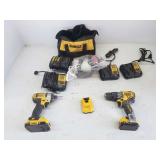 DeWalt Drill, Impact, Batteries, Chargers