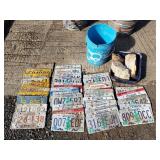 License Plates & Petrified Wood