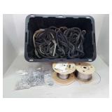 Bin of Miscellaneous Rope & Cable